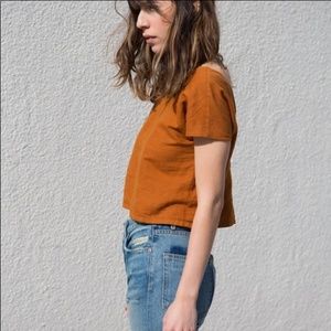 🍂Lacausa reversible linen crop top🍂